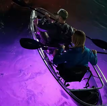 Load image into Gallery viewer, Lighting Transparent 2-Person Kayak Canoe Rowing Kayak Boats Day night Use Transparent Canoe Kayak
