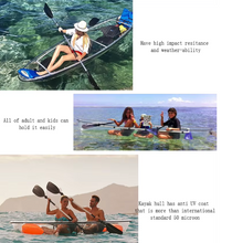 Load image into Gallery viewer, Lighting Transparent 2-Person Kayak Canoe Rowing Kayak Boats Day night Use Transparent Canoe Kayak
