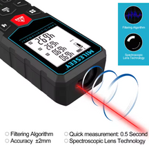 تحميل الصورة إلى عارض المعرض، MILESEEY X5 Laser Tape Measure 40M Laser Distance High Precision Multiple Functions Electronic Ruler
