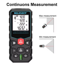 تحميل الصورة إلى عارض المعرض، MILESEEY X5 Laser Tape Measure 40M Laser Distance High Precision Multiple Functions Electronic Ruler
