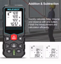 تحميل الصورة إلى عارض المعرض، MILESEEY X5 Laser Tape Measure 40M Laser Distance High Precision Multiple Functions Electronic Ruler
