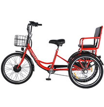تحميل الصورة إلى عارض المعرض، Tricycle with rear passenger carrier 20"
