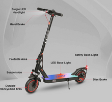 Load image into Gallery viewer, M365 Foldable Commuter Electric Scooter with Front Suspension 7-Colors LED Deck Lights,
