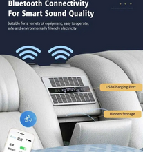 تحميل الصورة إلى عارض المعرض، Smart King Size Bed BD-02 With massager projector Bluetooth safe box &amp; air purifier -2025
