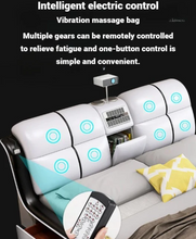تحميل الصورة إلى عارض المعرض، Smart King Size Bed BD-02 With massager projector Bluetooth safe box &amp; air purifier -2025
