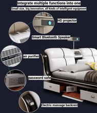 تحميل الصورة إلى عارض المعرض، Smart King Size Bed BD-02 With massager projector Bluetooth safe box &amp; air purifier -2025
