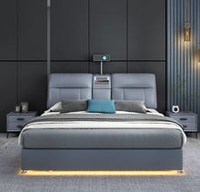 تحميل الصورة إلى عارض المعرض، Luxury Smart Bed with Projector, Bluetooth Speaker, Air Purifier, Smart Sensor Light, Three Drawer Storage
