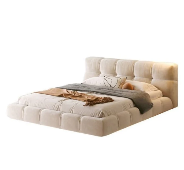 Elegant Classic Bed With Bedside Lights