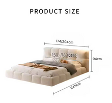 تحميل الصورة إلى عارض المعرض، Elegant Classic Bed With Bedside Lights
