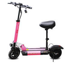 Load image into Gallery viewer, LEADERS Electric Scooter Pink Stripe with seat 500W 48V 10Ah
