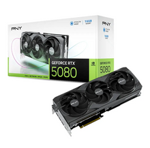 تحميل الصورة إلى عارض المعرض، PNY GeForce RTX 5080 Triple Fan 16GB – GDDR7 256-Bit Memory
