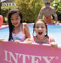 Load image into Gallery viewer, Intex 8ft x 30in Easy to Assemble Large Round Metal Frame above Ground Swimming Pool , Pink
