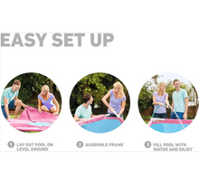Load image into Gallery viewer, Intex 8ft x 30in Easy to Assemble Large Round Metal Frame above Ground Swimming Pool , Pink
