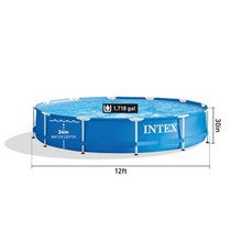 Load image into Gallery viewer, INTEX Round Metal Frame Above Ground Pool
