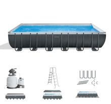 Load image into Gallery viewer, Rectangular Ultra XTR® Frame Above Ground Pool w/ Sand Filter Pump
