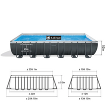 Load image into Gallery viewer, Rectangular Ultra XTR® Frame Above Ground Pool w/ Sand Filter Pump
