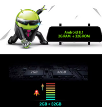 Load image into Gallery viewer, E-ACE D13 4G Car DVR 10 Inch Mirror Dash Cam Android 8.1 GPS Navigation Car Camera
