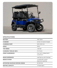 تحميل الصورة إلى عارض المعرض، MTM Breeze Luxury - Lifted Electric Golf Cart 04 ,06 seater
