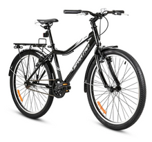 تحميل الصورة إلى عارض المعرض، Spartan Metro Bike 26 Inches, Lightweight Frame Single-Speed, 12 Years+, Black and White
