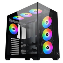 تحميل الصورة إلى عارض المعرض، Xigmatek Aqua V Air (H23A) Tempered Glass ATX Case - Black | EN48760
