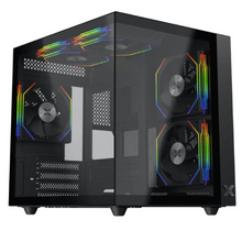 تحميل الصورة إلى عارض المعرض، Xigmatek Aqua M Lite Tempered Glass M-ATX Case - White
