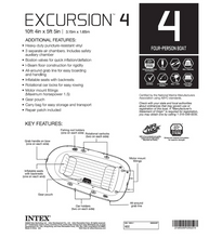 Load image into Gallery viewer, Intex Excursion Inflatable Boat Set 4 &amp; 5-Person For Fishing &amp; Adventure
