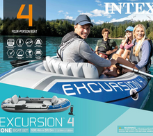 Load image into Gallery viewer, Intex Excursion Inflatable Boat Set 4 &amp; 5-Person For Fishing &amp; Adventure
