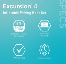 Load image into Gallery viewer, Intex Excursion Inflatable Boat Set 4 &amp; 5-Person For Fishing &amp; Adventure
