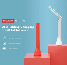 تحميل الصورة إلى عارض المعرض، Yeelight Portable USb Rechargeable Table Lamp Small Folding Desk Light-3 Brightness 40 Hours Lasting Time -white
