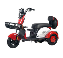 تحميل الصورة إلى عارض المعرض، Mobility Electric Scooter with Basket &amp; Kids Seat Perfect for Leisure
