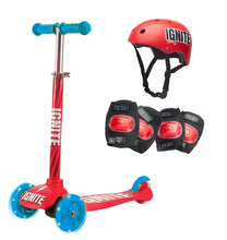 Load image into Gallery viewer, Mondo Ignite Glide Childrens KickScooter 3Wheeled Combo Pack
