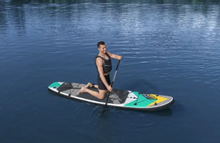 Load image into Gallery viewer, Hydro-Force™ Aqua Wander™ TravelTech™ Convertible Inflatable Stand-Up Paddleboard/Kayak Set
