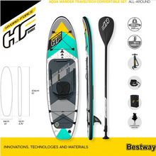 Load image into Gallery viewer, Hydro-Force™ Aqua Wander™ TravelTech™ Convertible Inflatable Stand-Up Paddleboard/Kayak Set
