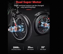 Load image into Gallery viewer, OOKTECH S8 Fat Tyre Mountain Electric Bike  48V 17.5Ah 1000W 55km Range 2025 new model
