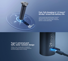 تحميل الصورة إلى عارض المعرض، Xiaomi S101 Electric Shaver, Type -C Fast charging IPX7 Waterproof 18 Blade electric Razor 60 day battery life
