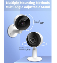 تحميل الصورة إلى عارض المعرض، LAXIHUB M4 Indoor WiFi Security Camera with Mobile App Baby/Dog/Cat/Pet Motion Detection Home Surveillance-Alexa &amp; Google Assistant White
