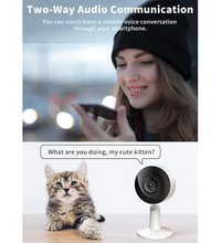 تحميل الصورة إلى عارض المعرض، LAXIHUB M4 Indoor WiFi Security Camera with Mobile App Baby/Dog/Cat/Pet Motion Detection Home Surveillance-Alexa &amp; Google Assistant White
