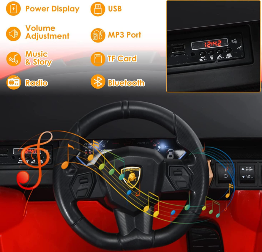 Licensed Sian Battery Operated Ride-on Car for Kids, Music, Light &USB  2 to 6 Years Boys Girls