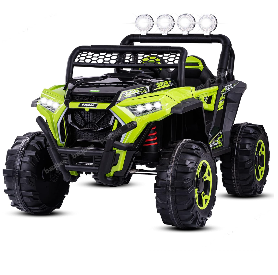 Off road Rover Battery Operated Ride on car Jeep for Kids Baby with R/C ,Boys & Girls Toys Age 2 to 8 Years (Green)