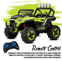 تحميل الصورة إلى عارض المعرض، Off road Rover Battery Operated Ride on car Jeep for Kids Baby with R/C ,Boys &amp; Girls Toys Age 2 to 8 Years (Green)

