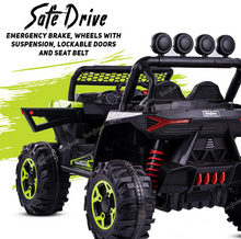 تحميل الصورة إلى عارض المعرض، Off road Rover Battery Operated Ride on car Jeep for Kids Baby with R/C ,Boys &amp; Girls Toys Age 2 to 8 Years (Green)
