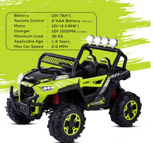 تحميل الصورة إلى عارض المعرض، Off road Rover Battery Operated Ride on car Jeep for Kids Baby with R/C ,Boys &amp; Girls Toys Age 2 to 8 Years (Green)
