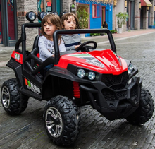 تحميل الصورة إلى عارض المعرض، kids Buggy Double Seater 4x4 Electric Ride On Car 12V- Red Age 2-8 Years
