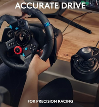 Load image into Gallery viewer, Driving Force Racing Wheel And Floor Pedals, Real Force Feedback, Leather Steering Wheel Cover
