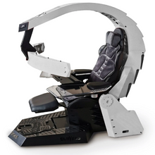 Load image into Gallery viewer, Zero Gravity Recline, Heat Massage, RGB Swivel, Foot Rest - Ultimate Gaming Chair for Triple Screens
