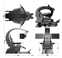 Load image into Gallery viewer, Zero Gravity Recline, Heat Massage, RGB Swivel, Foot Rest - Ultimate Gaming Chair for Triple Screens
