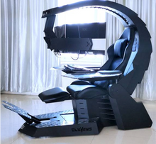 Load image into Gallery viewer, Zero Gravity Recline, Heat Massage, RGB Swivel, Foot Rest - Ultimate Gaming Chair for Triple Screens
