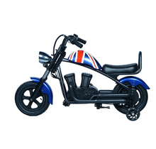 Load image into Gallery viewer, Kids Harley Style Electric Scooter With Training wheels– 180W Motor, 24V 5.2Ah 10–12KM Range, Age 3-10

