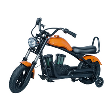 Load image into Gallery viewer, Kids Harley Style Electric Scooter With Training wheels– 180W Motor, 24V 5.2Ah 10–12KM Range, Age 3-10
