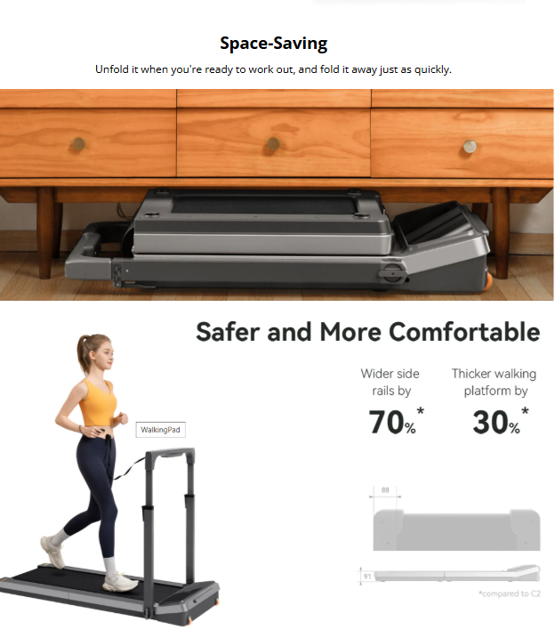 Kingsmith Z3 Hybrid Treadmill BLACK, WP400P42